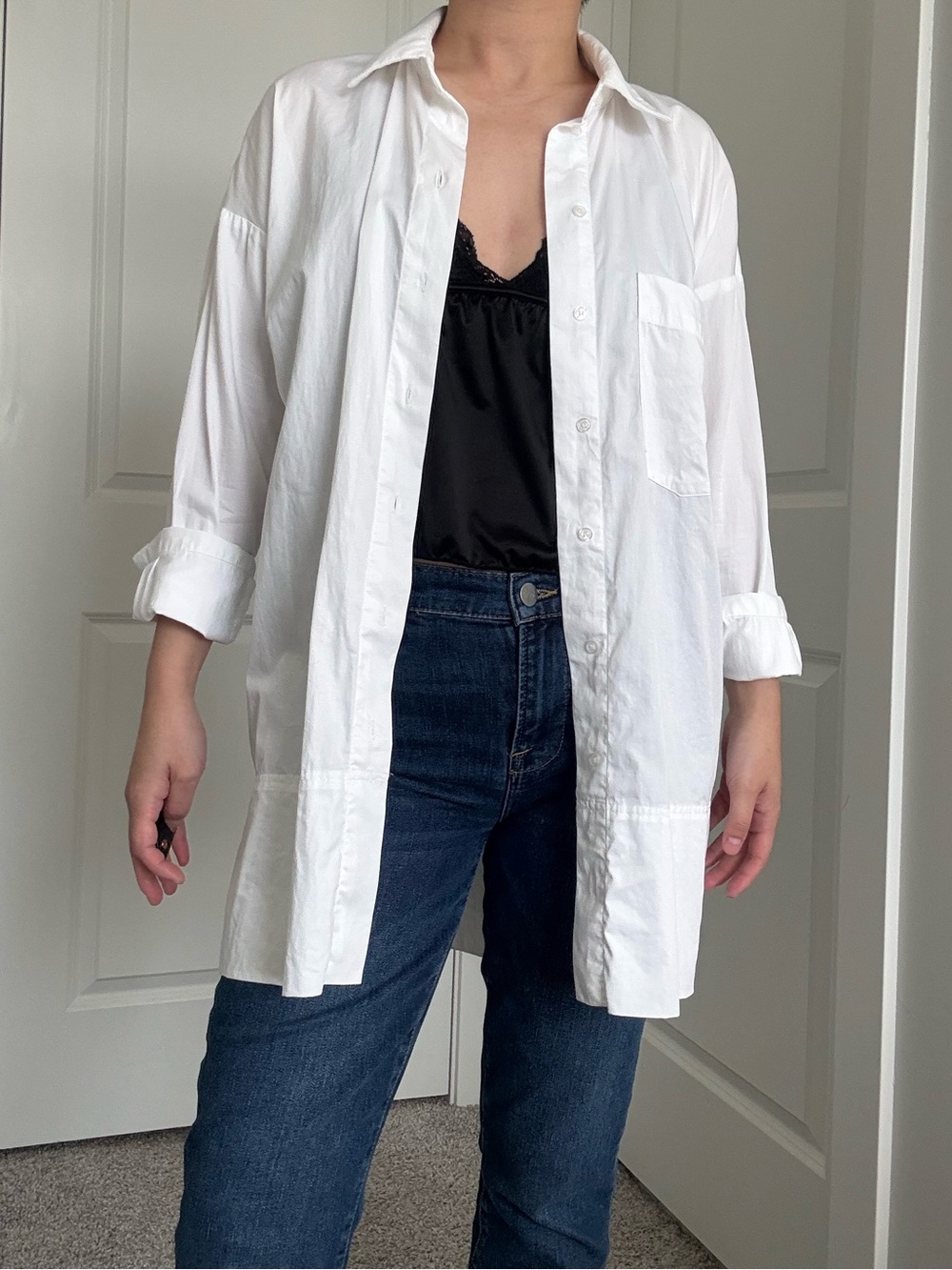 3 FOR $50 ｜ Classic White Women’s Button-Down Shirt - Lightweight Everyday Layer